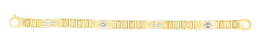 14K Men's Nautical Railroad Bracelet (8210050318566) (10220862832833)