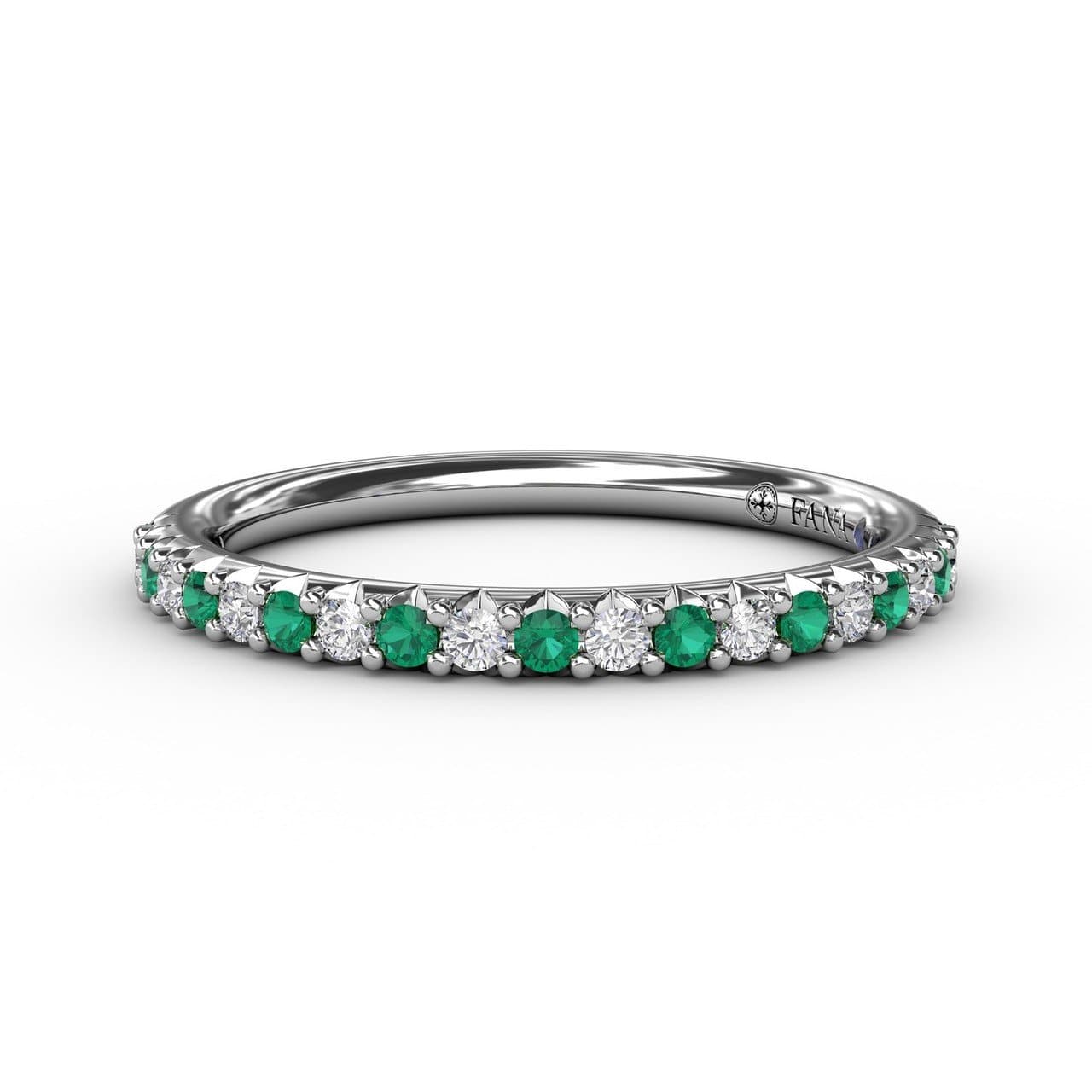 Delicate Emerald Shared Prong Anniversary Band (5551823487131) (10221026836673)