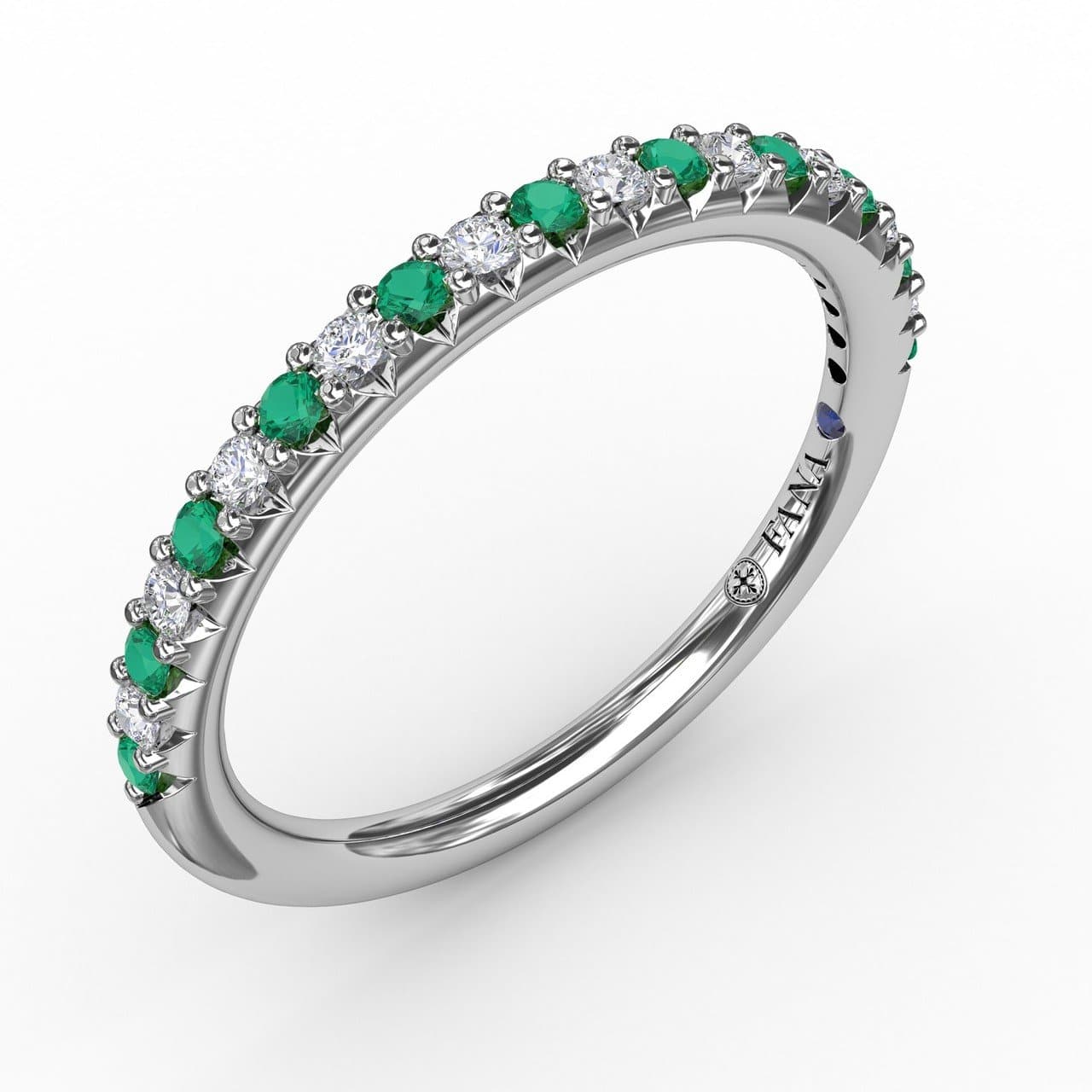 Delicate Emerald Shared Prong Anniversary Band (5551823487131) (10221026836673)