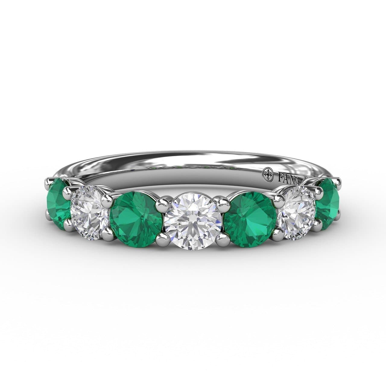 Emerald and Diamond Shared Prong Anniversary Band (5551824601243) (10221025919169)