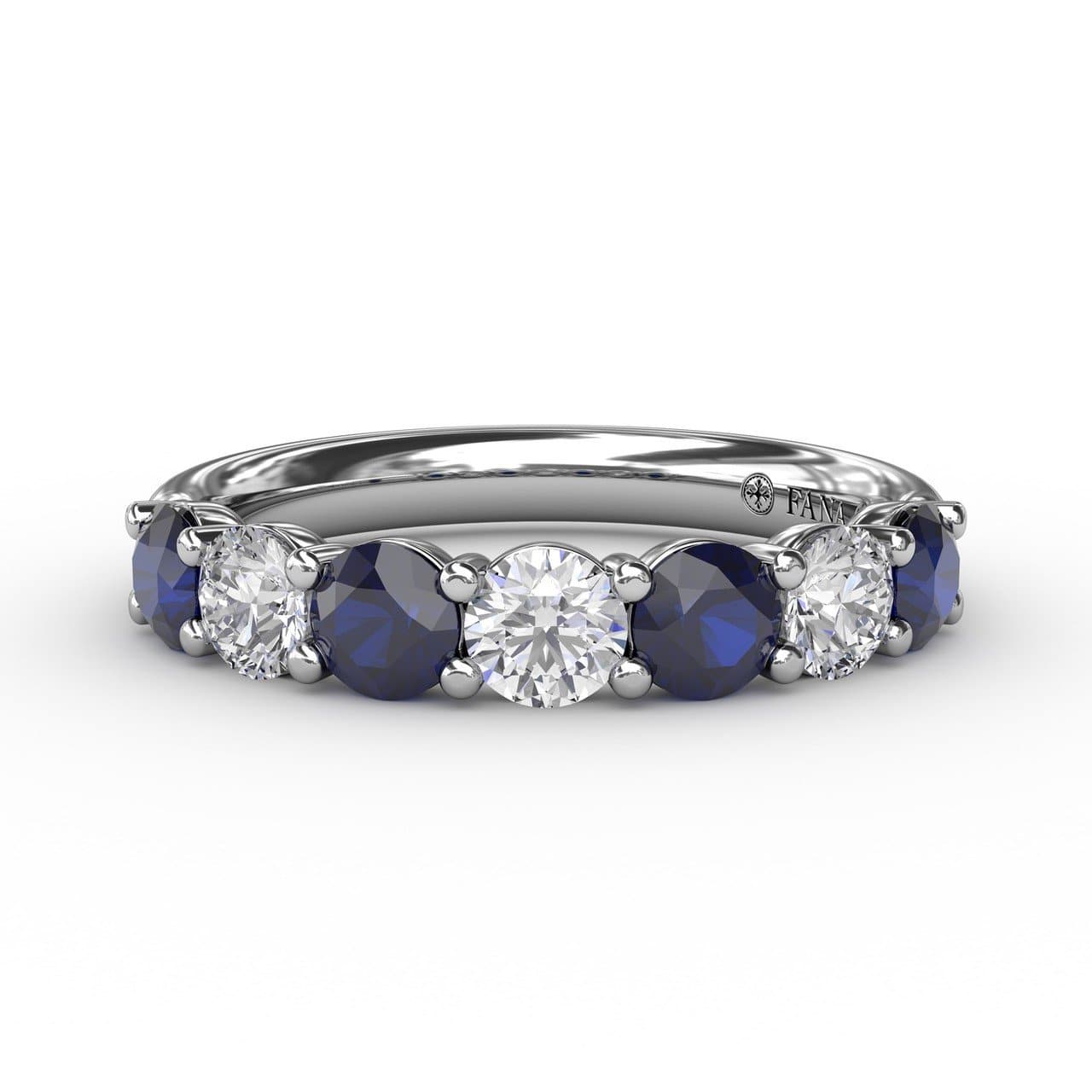 Sapphire and Diamond Shared Prong Anniversary Band (5551825092763) (10221025427649)