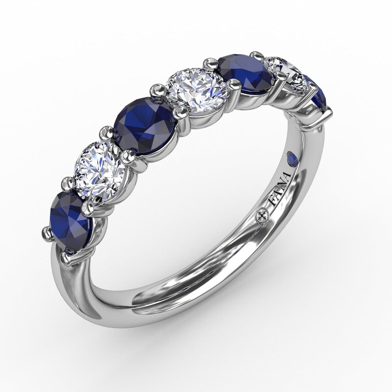 Sapphire and Diamond Shared Prong Anniversary Band (5551825092763) (10221025427649)