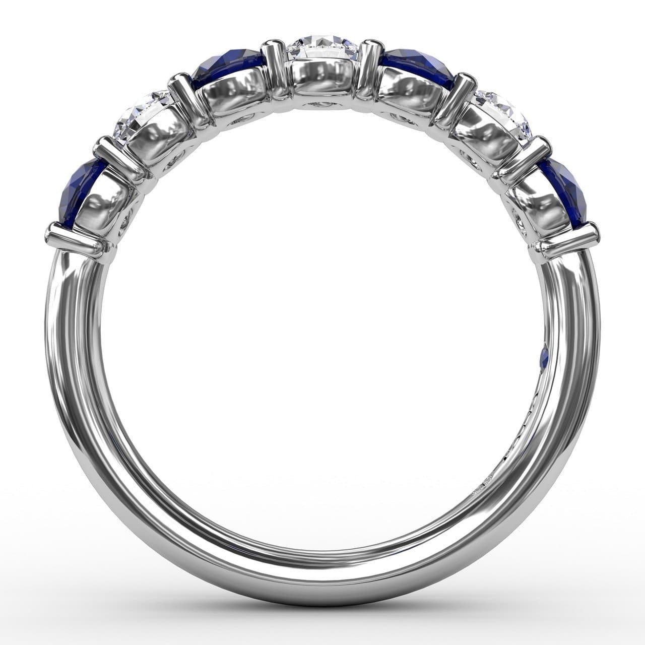 Sapphire and Diamond Shared Prong Anniversary Band (5551825092763) (10221025427649)