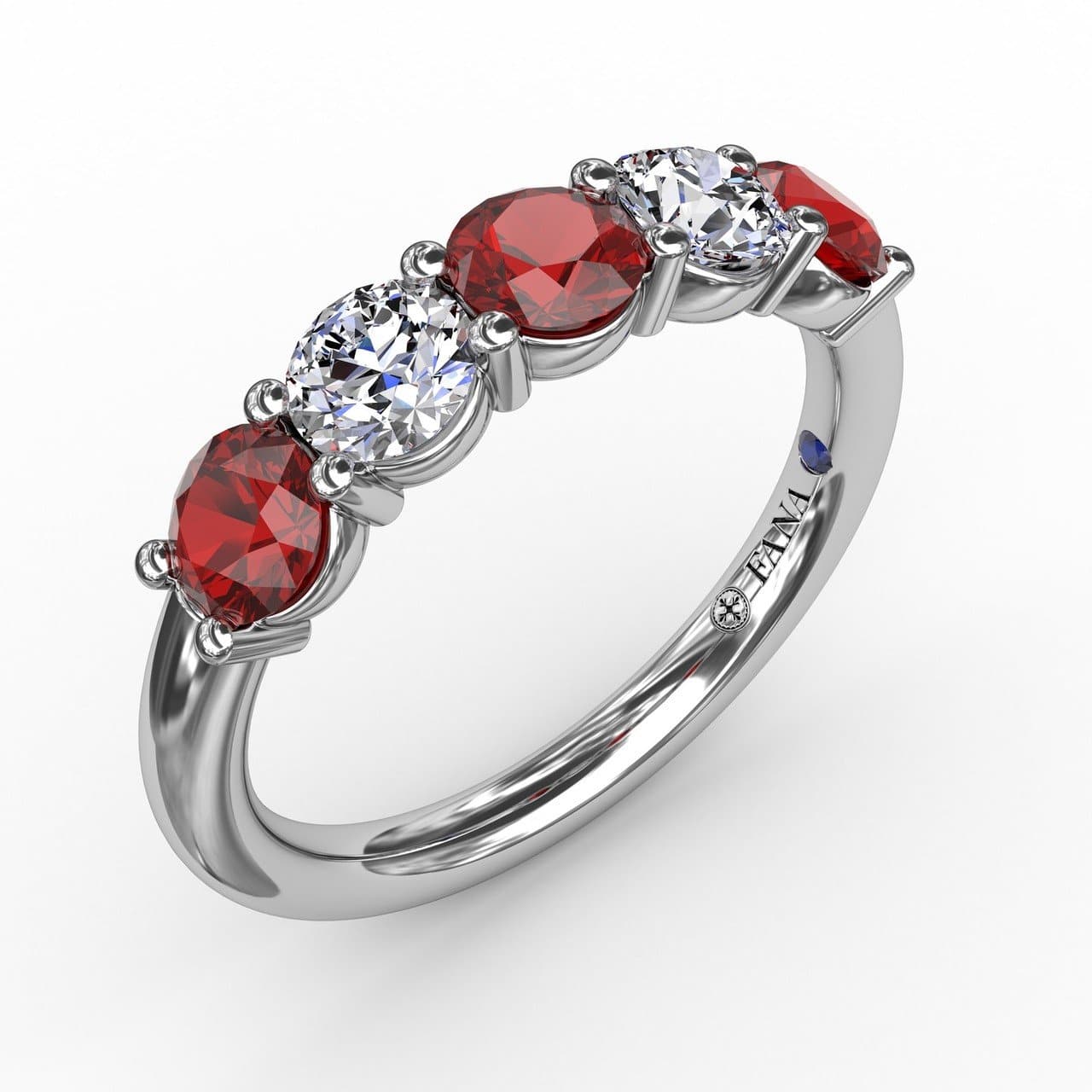 Chunky Ruby and Diamond Shared Prong Anniversary Band (5551825551515) (10221024870593)