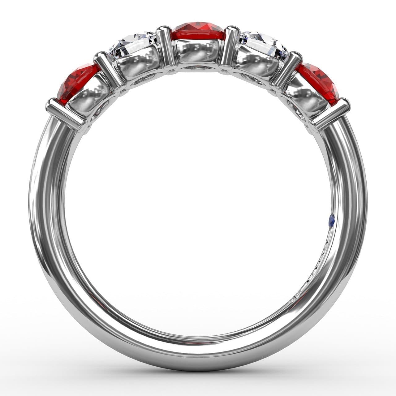 Chunky Ruby and Diamond Shared Prong Anniversary Band (5551825551515) (10221024870593)