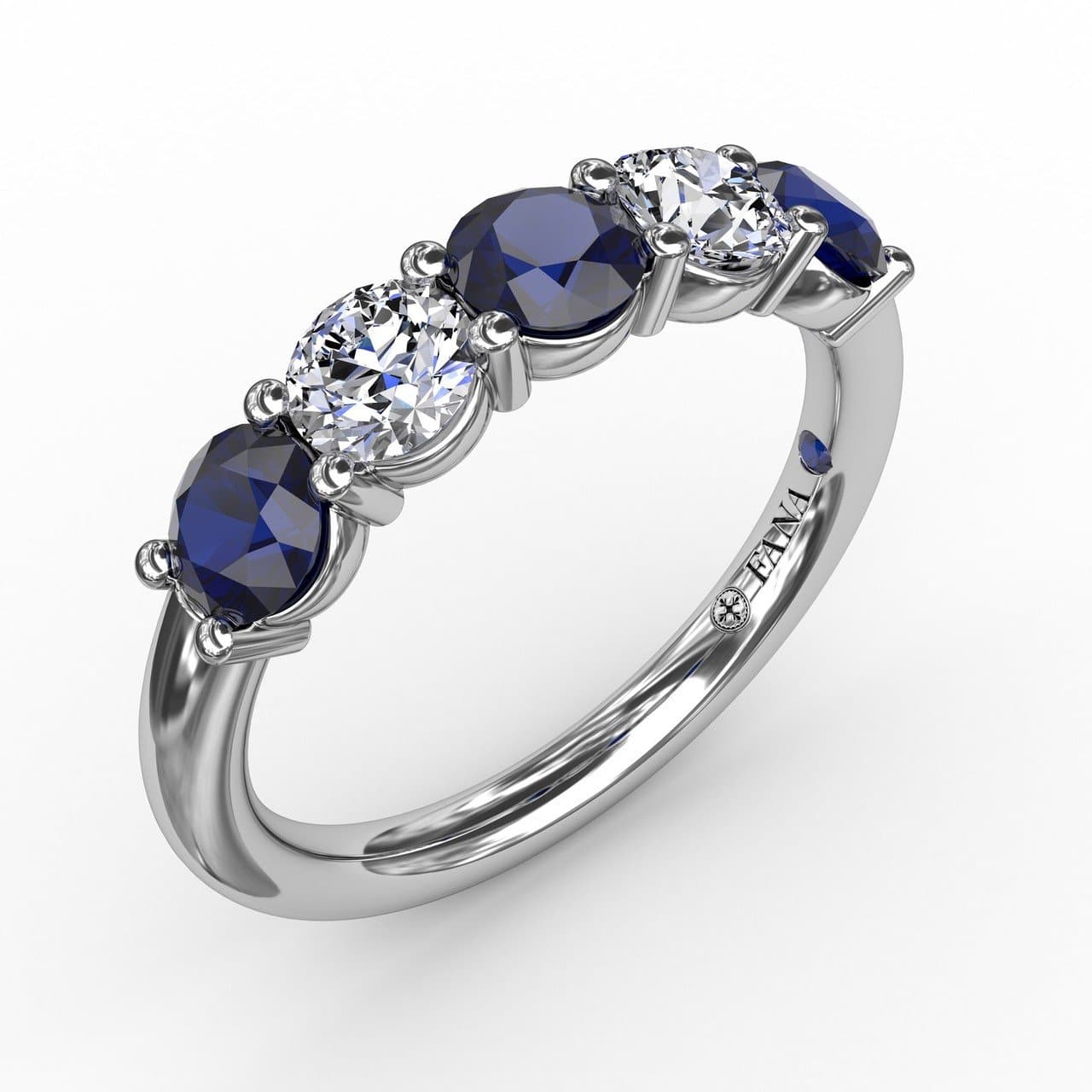 Chunky Sapphire and Diamond Shared Prong Anniversary Band (5551825879195) (10221024706753)