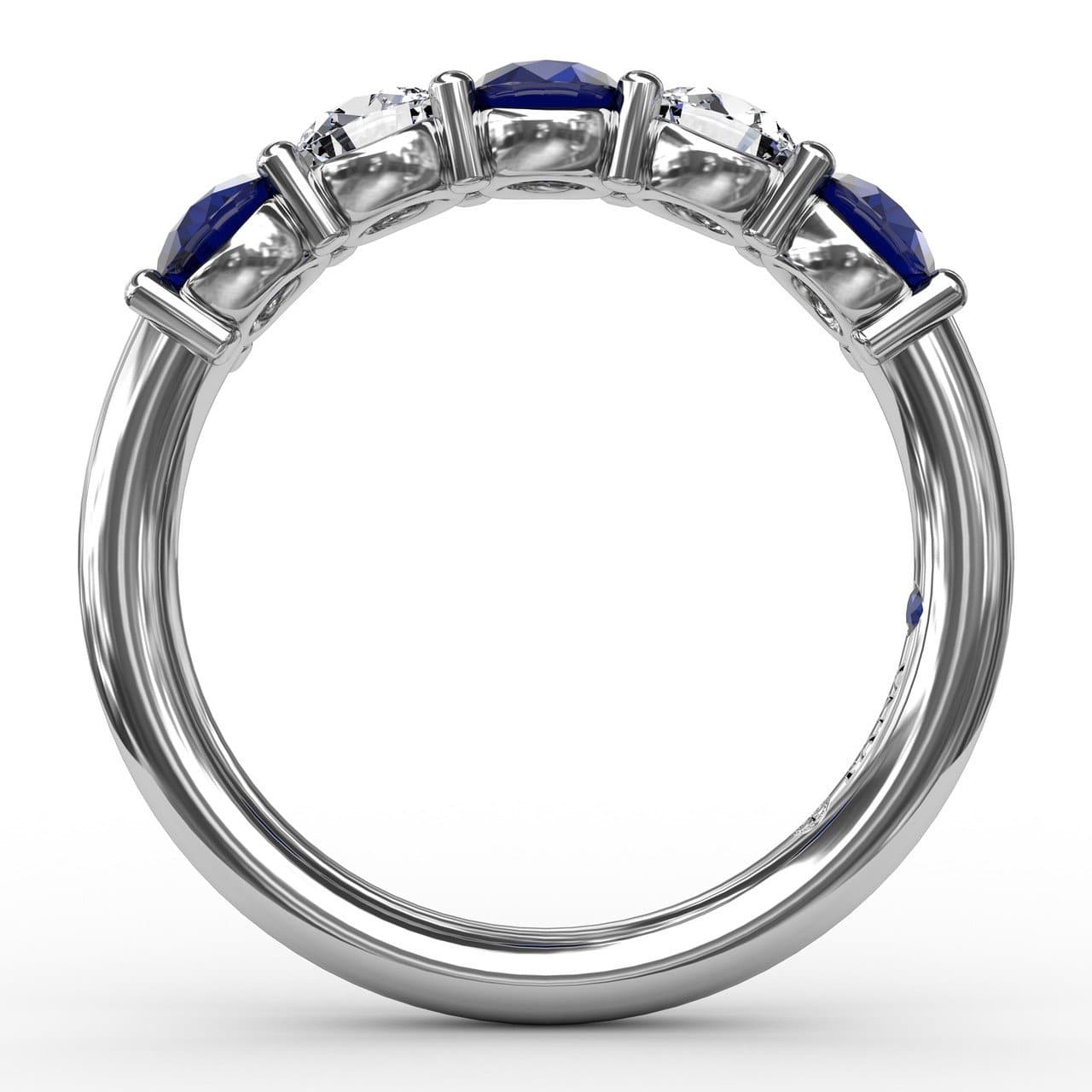 Chunky Sapphire and Diamond Shared Prong Anniversary Band (5551825879195) (10221024706753)