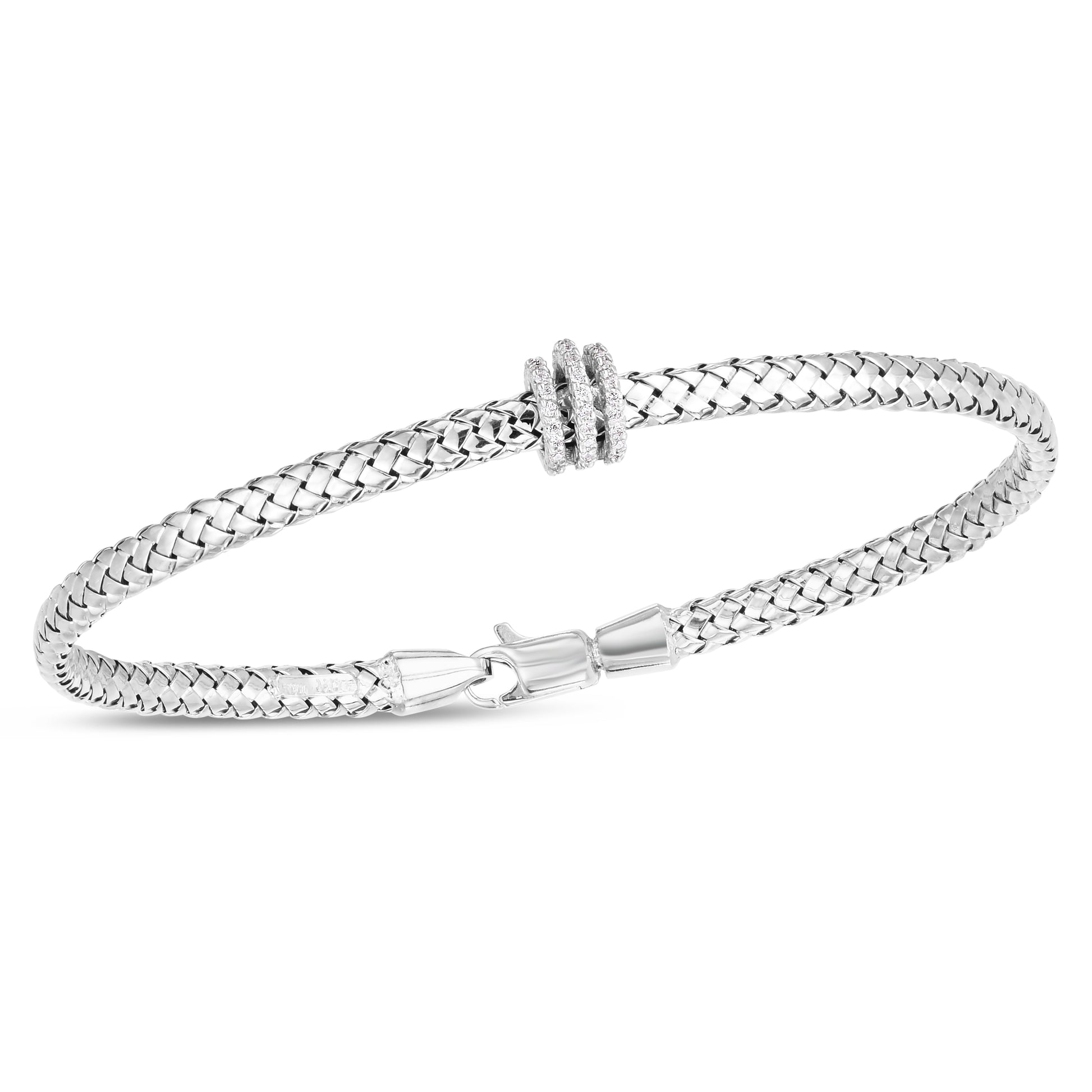 14K Deco Woven Diamond Bracelet (8210049630438) (10220863750337)