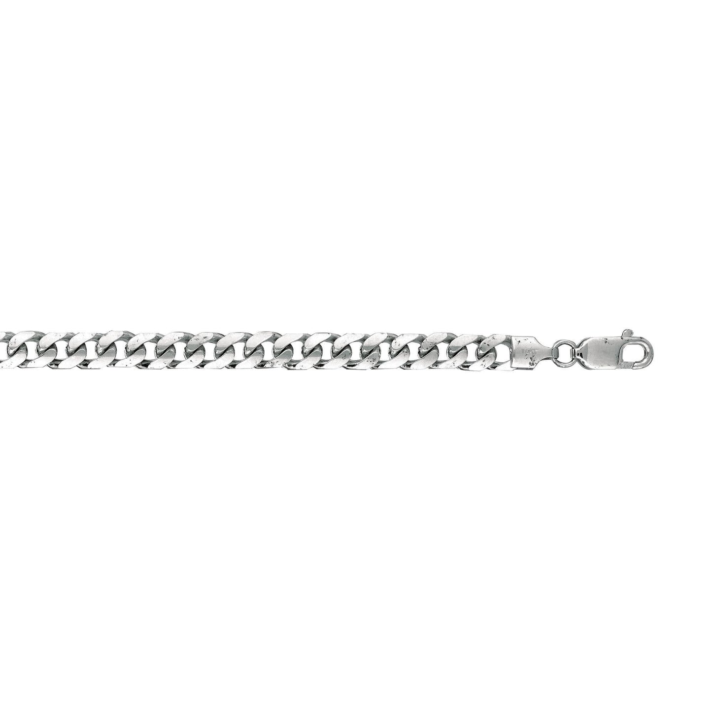 14kt 8.50 inches White Gold 5.8mm Diamond Cut Miami Cuban Link Chain with Lobster Clasp (5688359911579) (10220989350081)