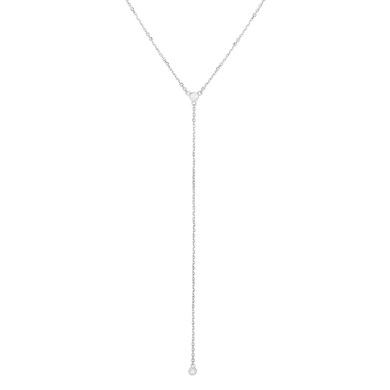 14K Gold .10ct Diamond Y Necklace (10241809383617)