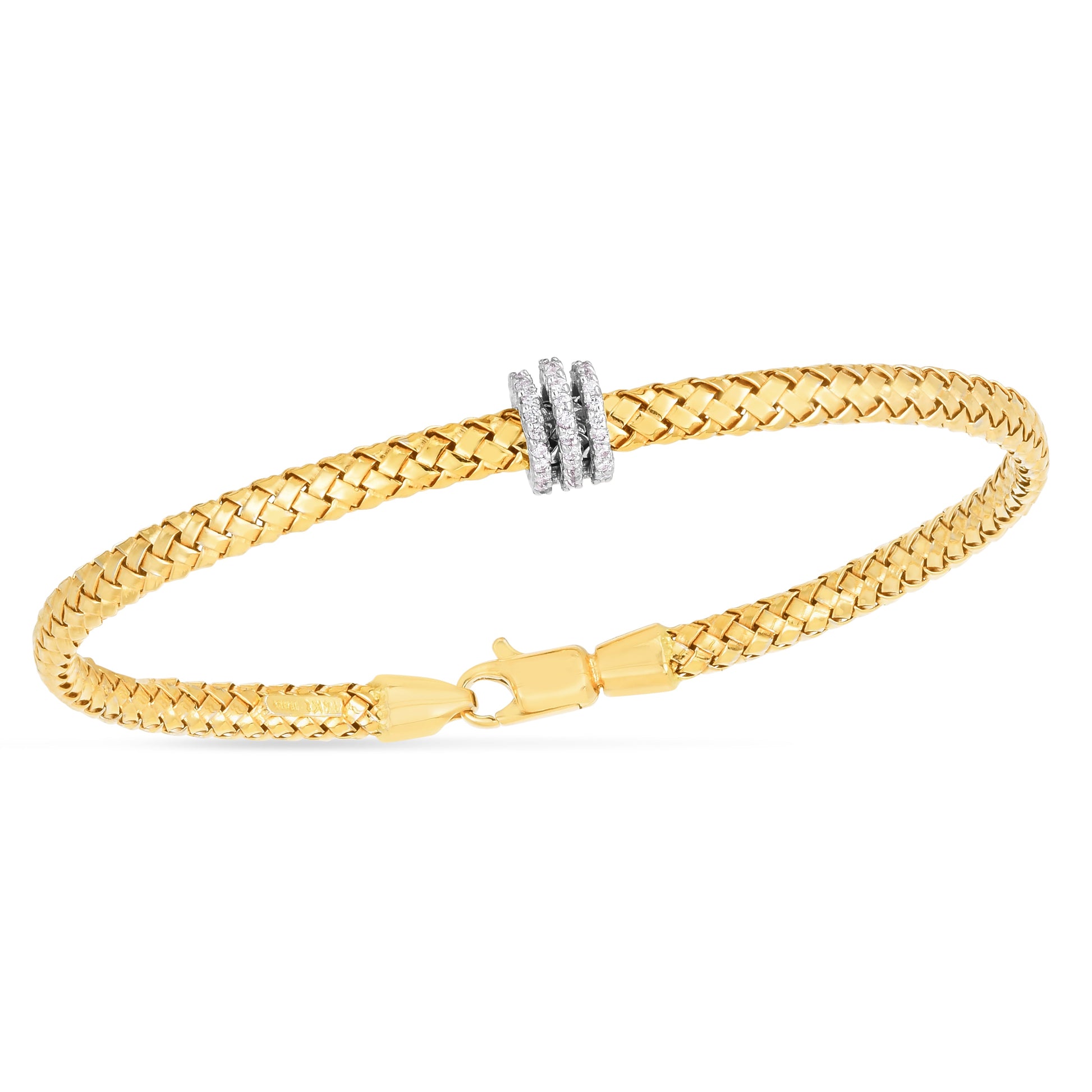 14K Deco Woven Diamond Bracelet (8210049302758) (10220864438465)