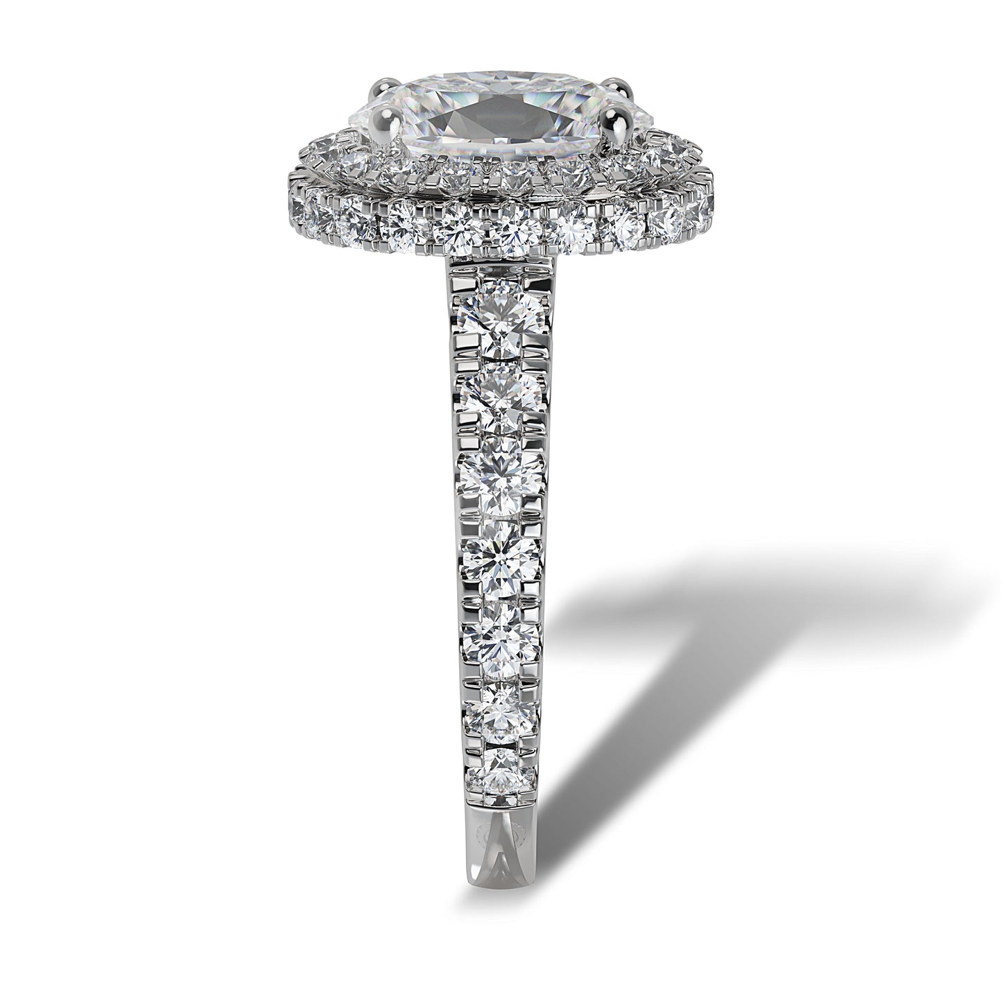 Lab Grown Diamond Halo Engagement Ring (8055182786790) (10220933054657)