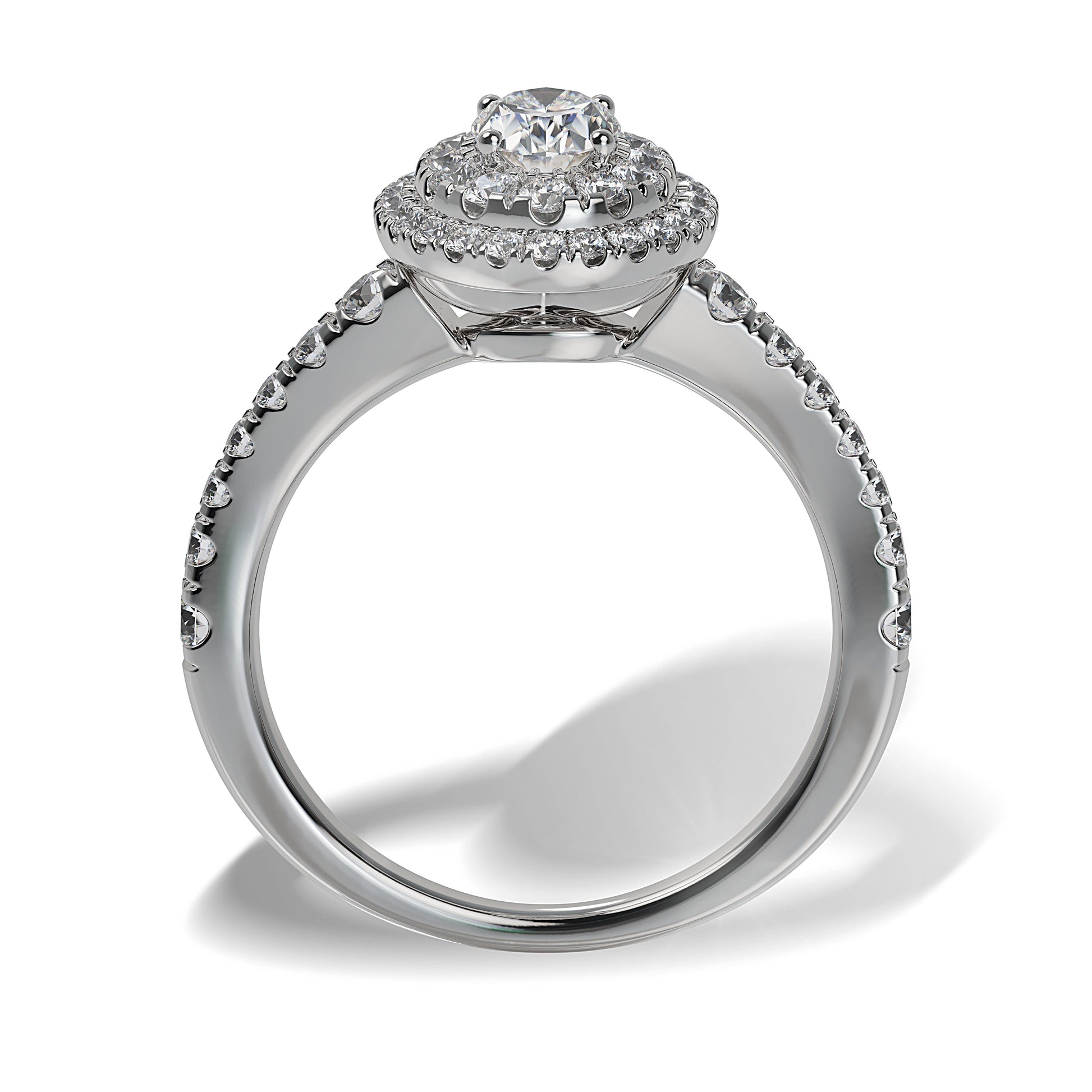 Lab Grown Diamond Halo Engagement Ring (8055182950630) (10220928729281)