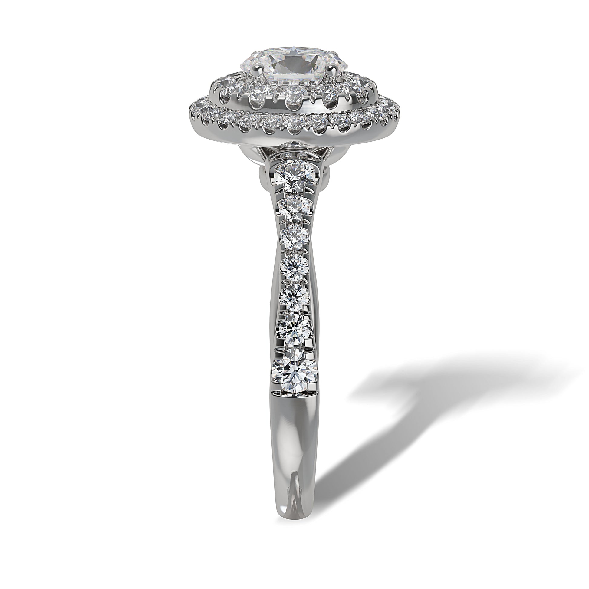 Lab Grown Diamond Halo Engagement Ring (8055182950630) (10220928729281)