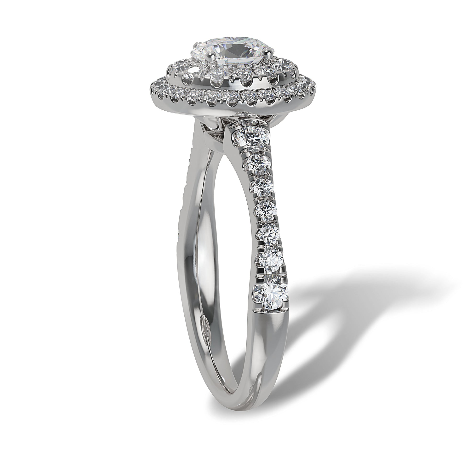 Lab Grown Diamond Halo Engagement Ring (8055182950630) (10220928729281)