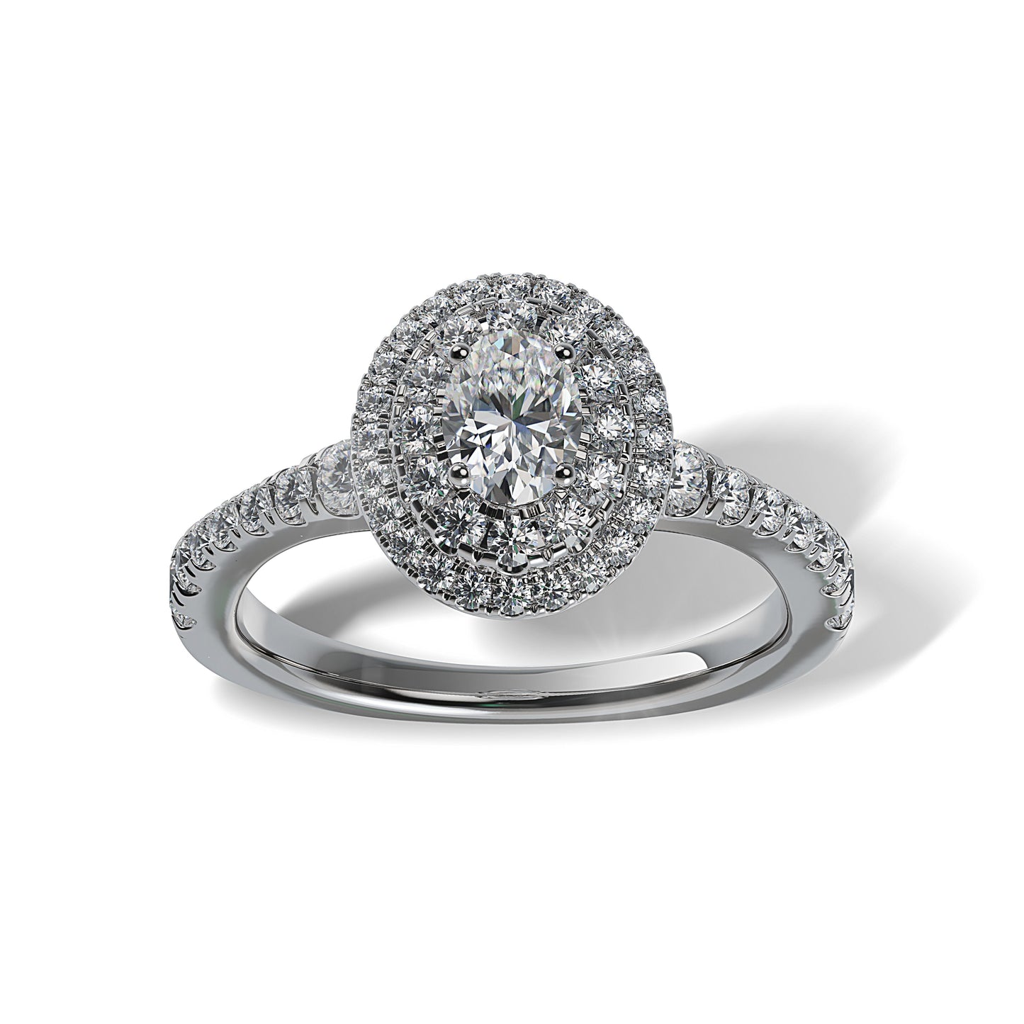 Lab Grown Diamond Halo Engagement Ring (8055182950630) (10220928729281)