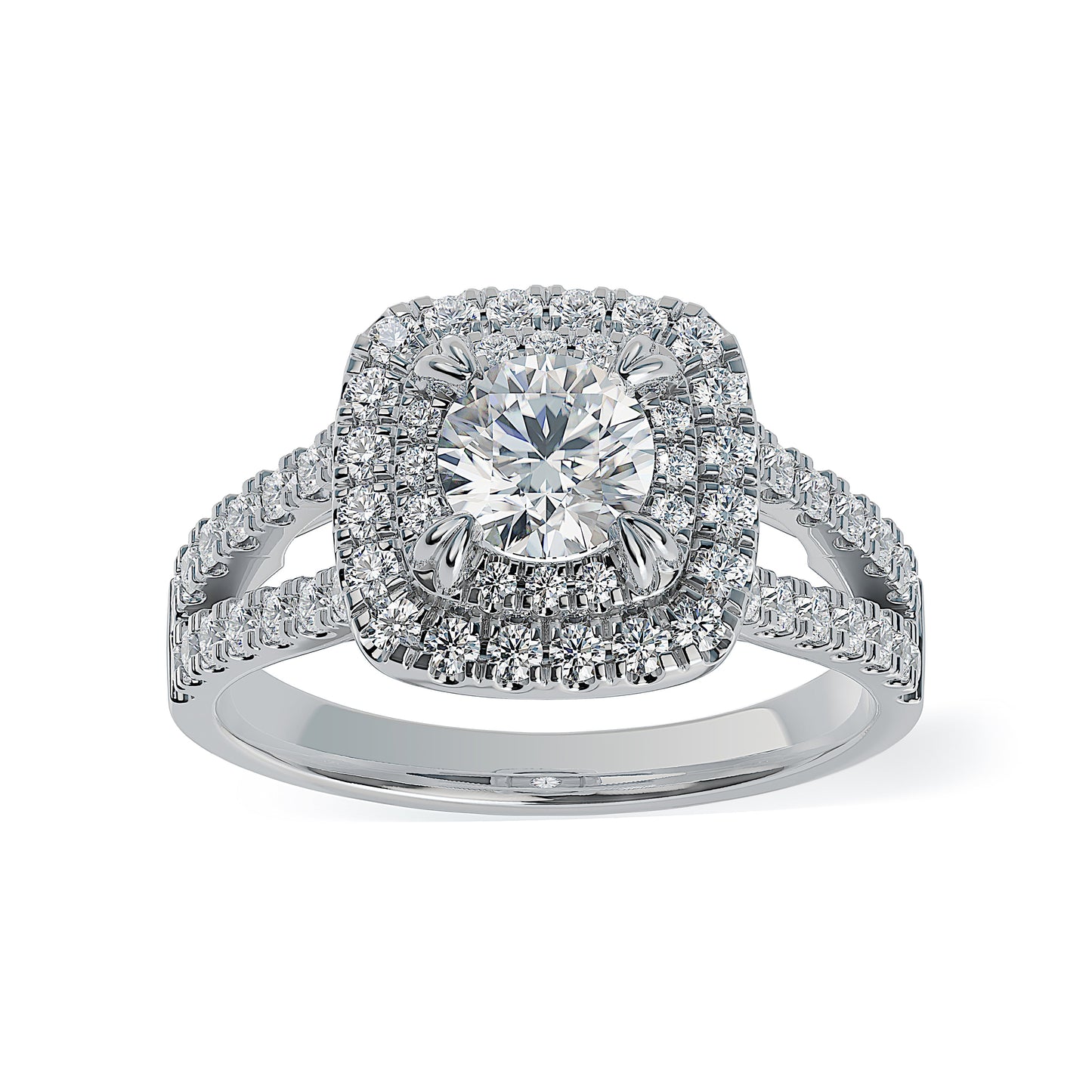 Lab Grown Diamond Halo Engagement Ring (8055182983398) (10220925681857)