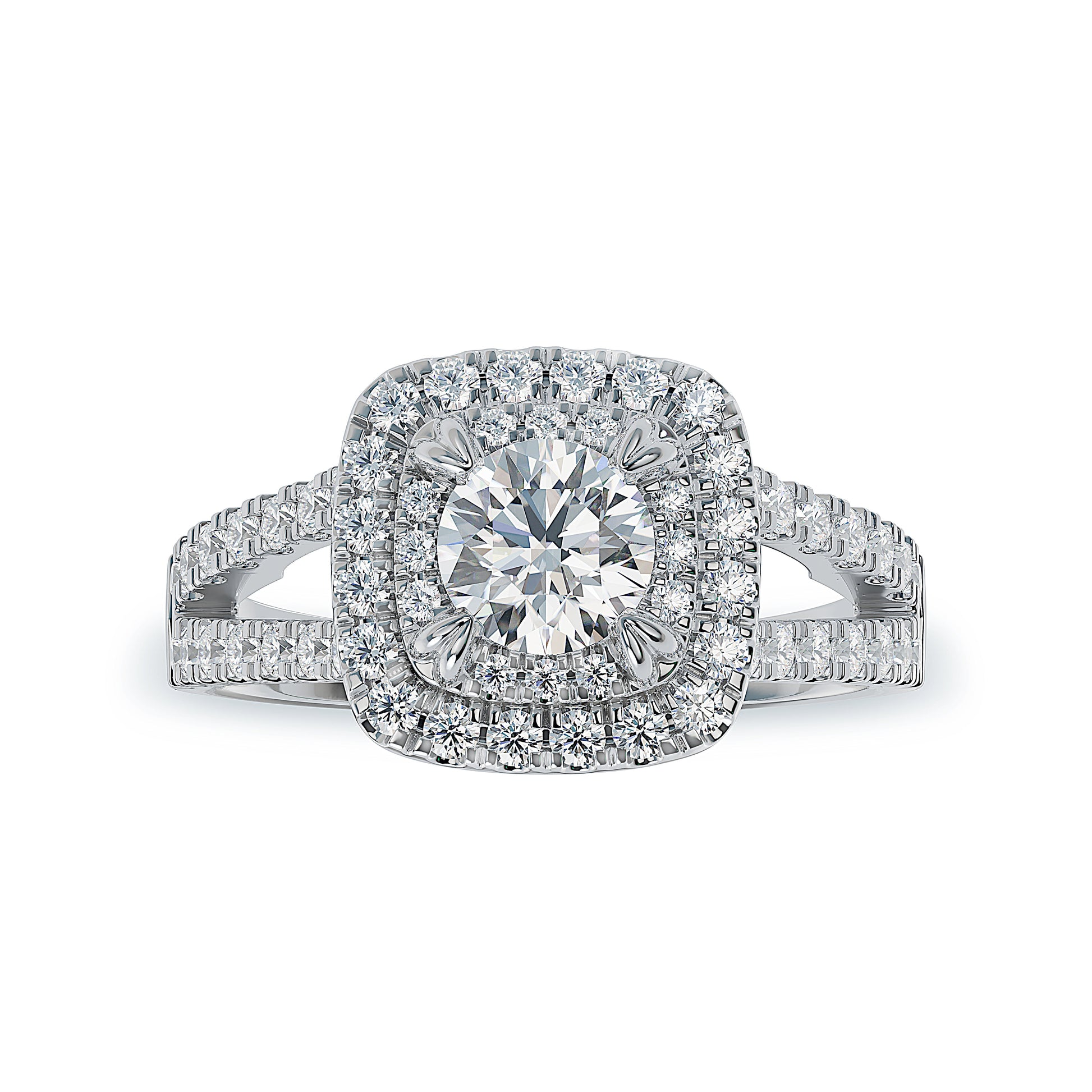 Lab Grown Diamond Halo Engagement Ring (8055182983398) (10220925681857)