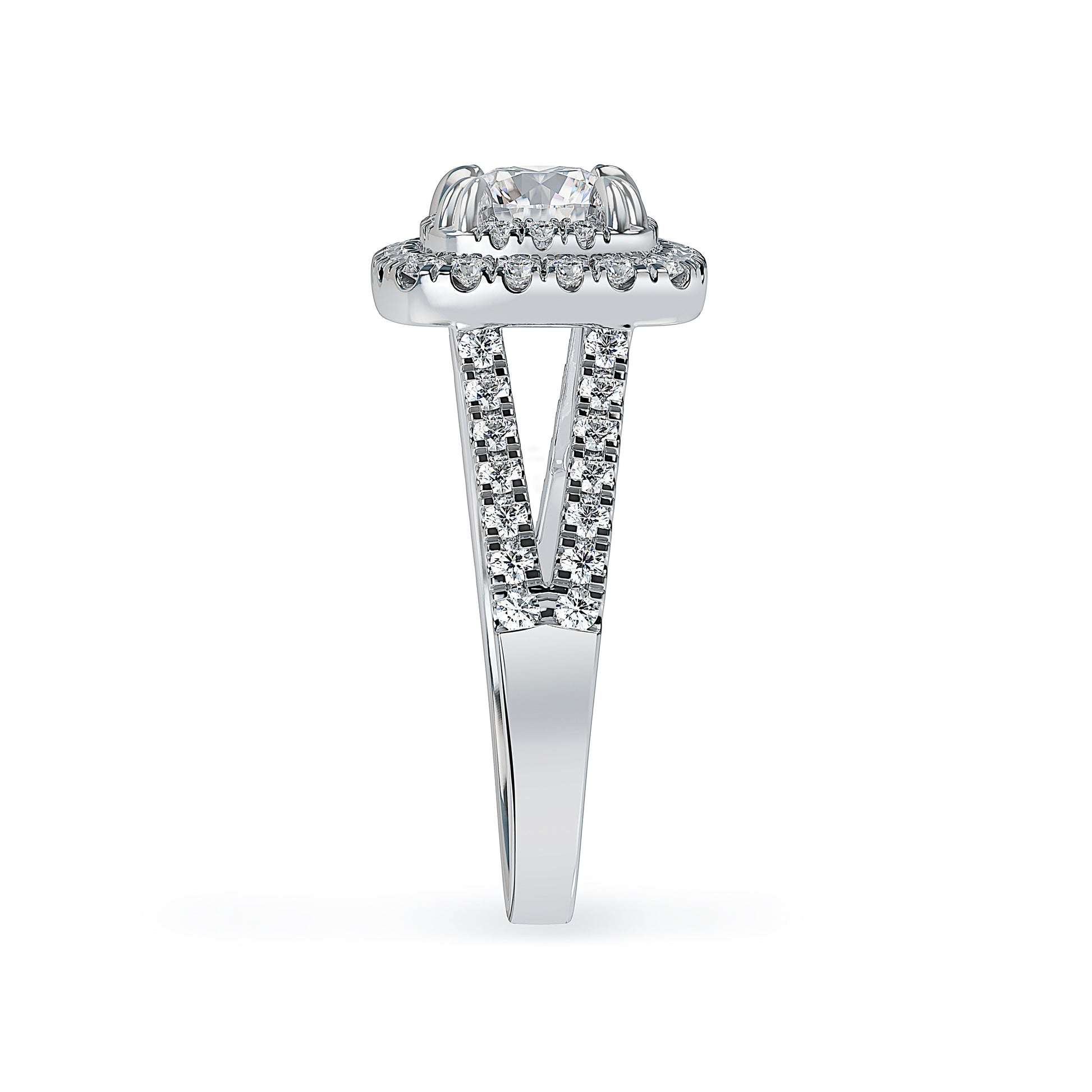 Lab Grown Diamond Halo Engagement Ring (8055182983398) (10220925681857)