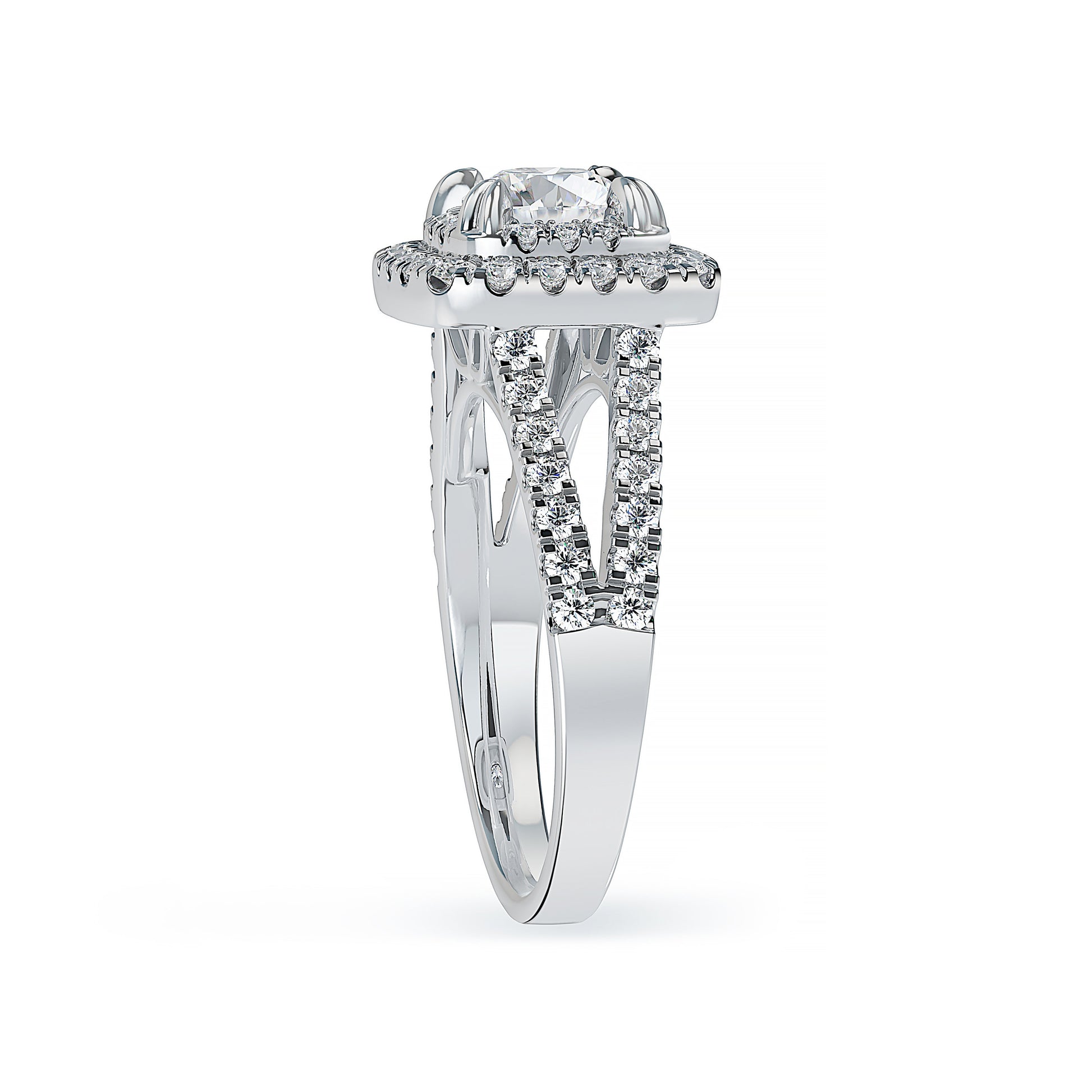 Lab Grown Diamond Halo Engagement Ring (8055182983398) (10220925681857)