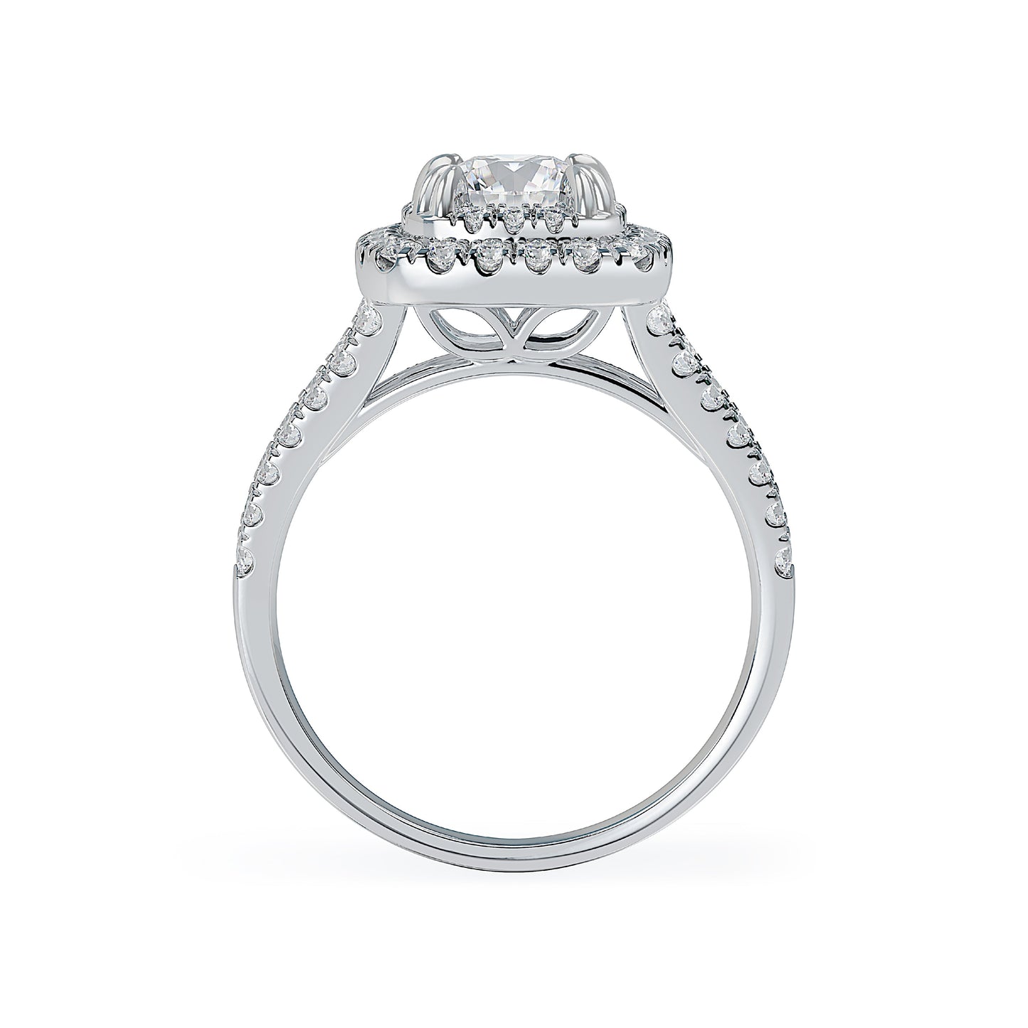 Lab Grown Diamond Halo Engagement Ring (8055182983398) (10220925681857)