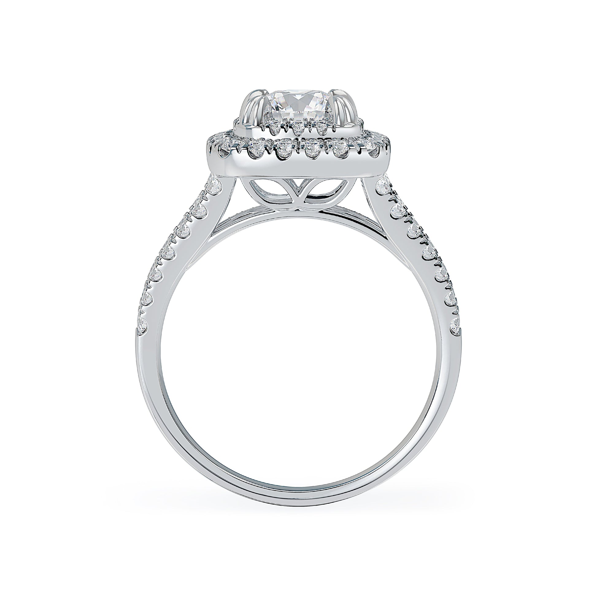 Lab Grown Diamond Halo Engagement Ring (8055182983398) (10220925681857)