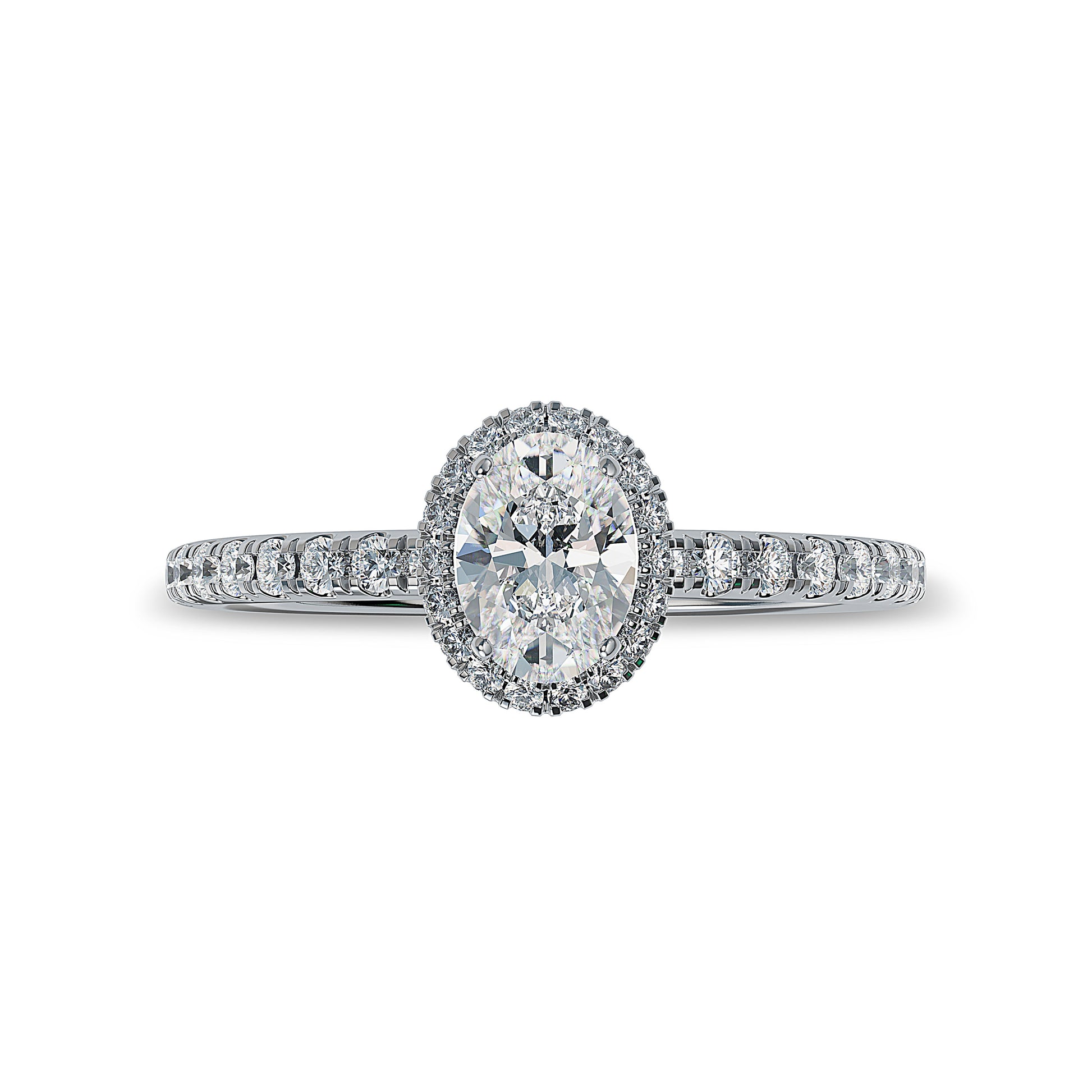 Lab Grown Diamond Halo Engagement Ring (8055183048934) (10220923912385)