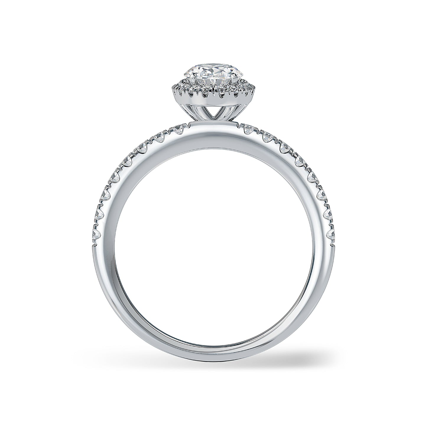 Lab Grown Diamond Halo Engagement Ring (8055183048934) (10220923912385)