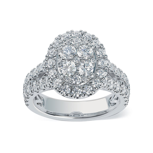 Lab Grown Diamond Halo Engagement Ring (8055183114470) (10220921815233)