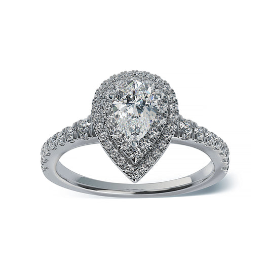 Lab Grown Diamond Halo Engagement Ring (8055183147238) (10220920111297)