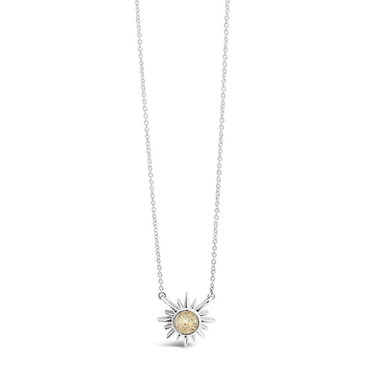 Dune Sterling Silver Delicate Sunburst Necklace (6967599693979) (10220943278273)